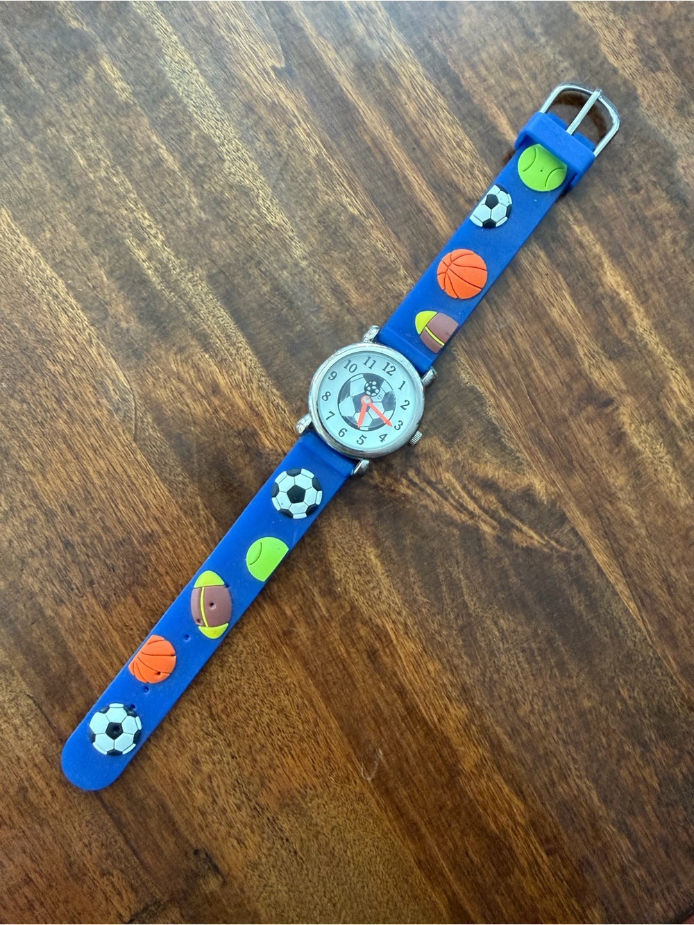 Kids Blue Sports Silicone Watch - Soccer ⚽️ Ball Dial